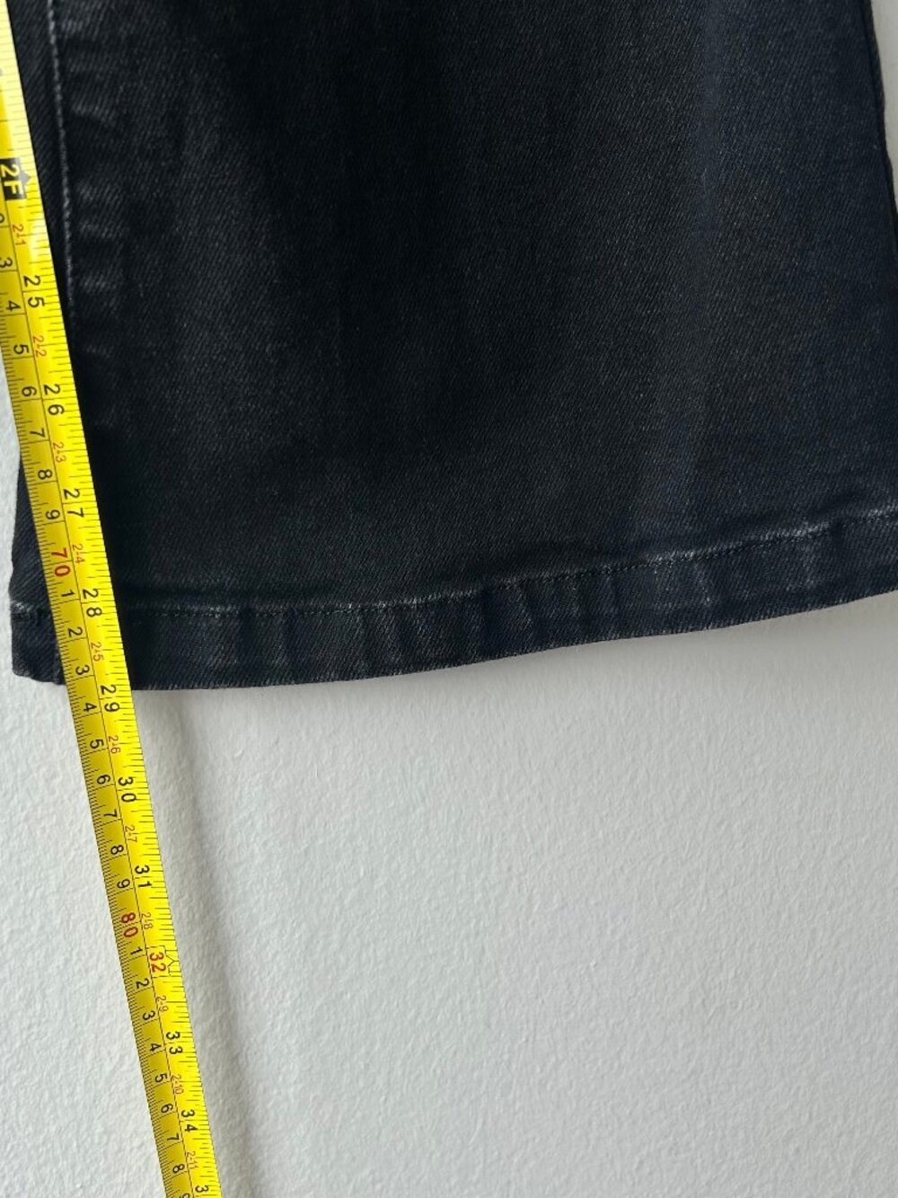 Saint + Sofia Bowie Stretch Flare Jeans Black Wash Patch Pocket Size 8 - Picture 9 of 9